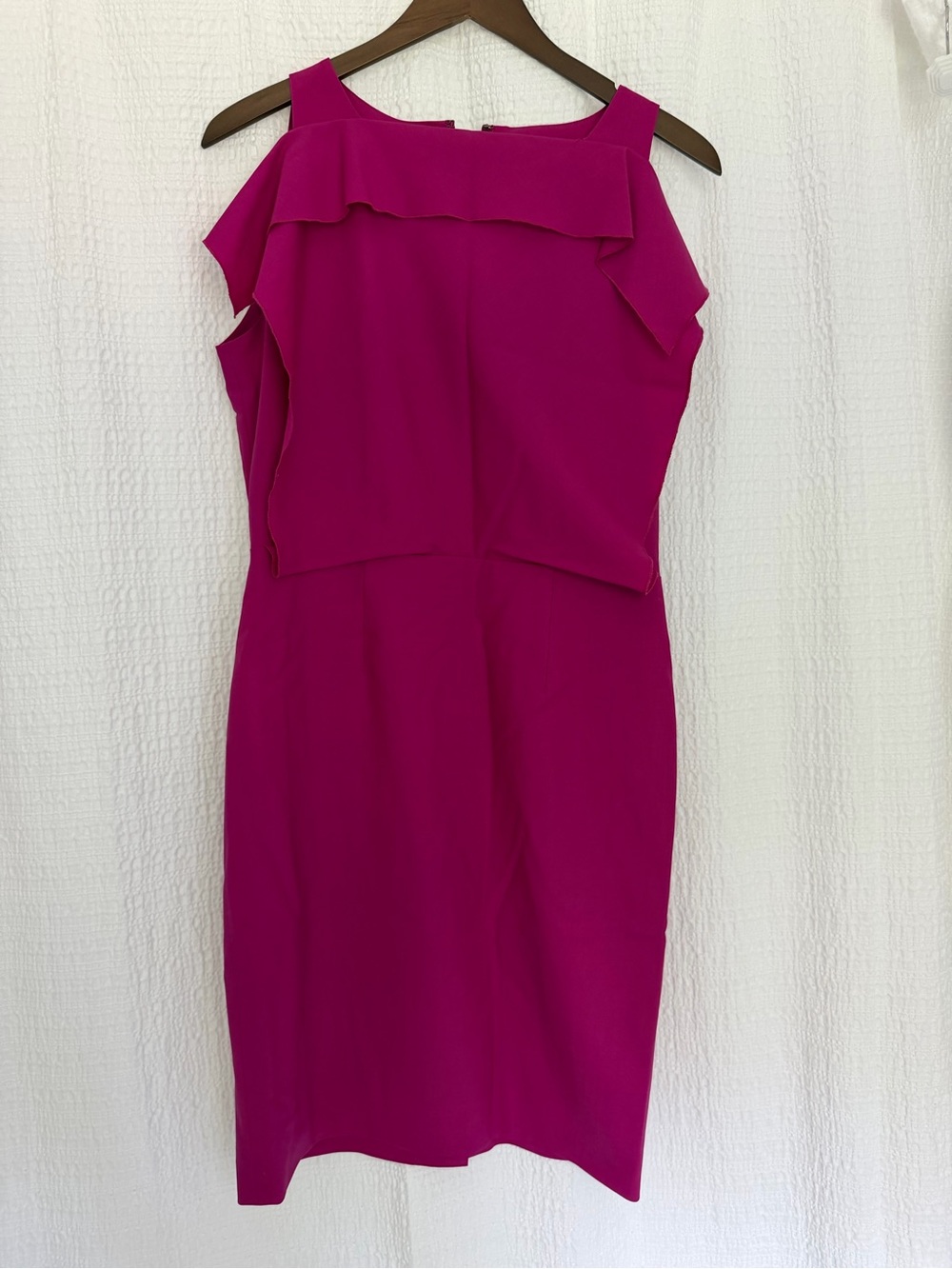 RACHEL Rachel Roy Sleeveless Ruffle Midi Dress in Bright Fuchsia